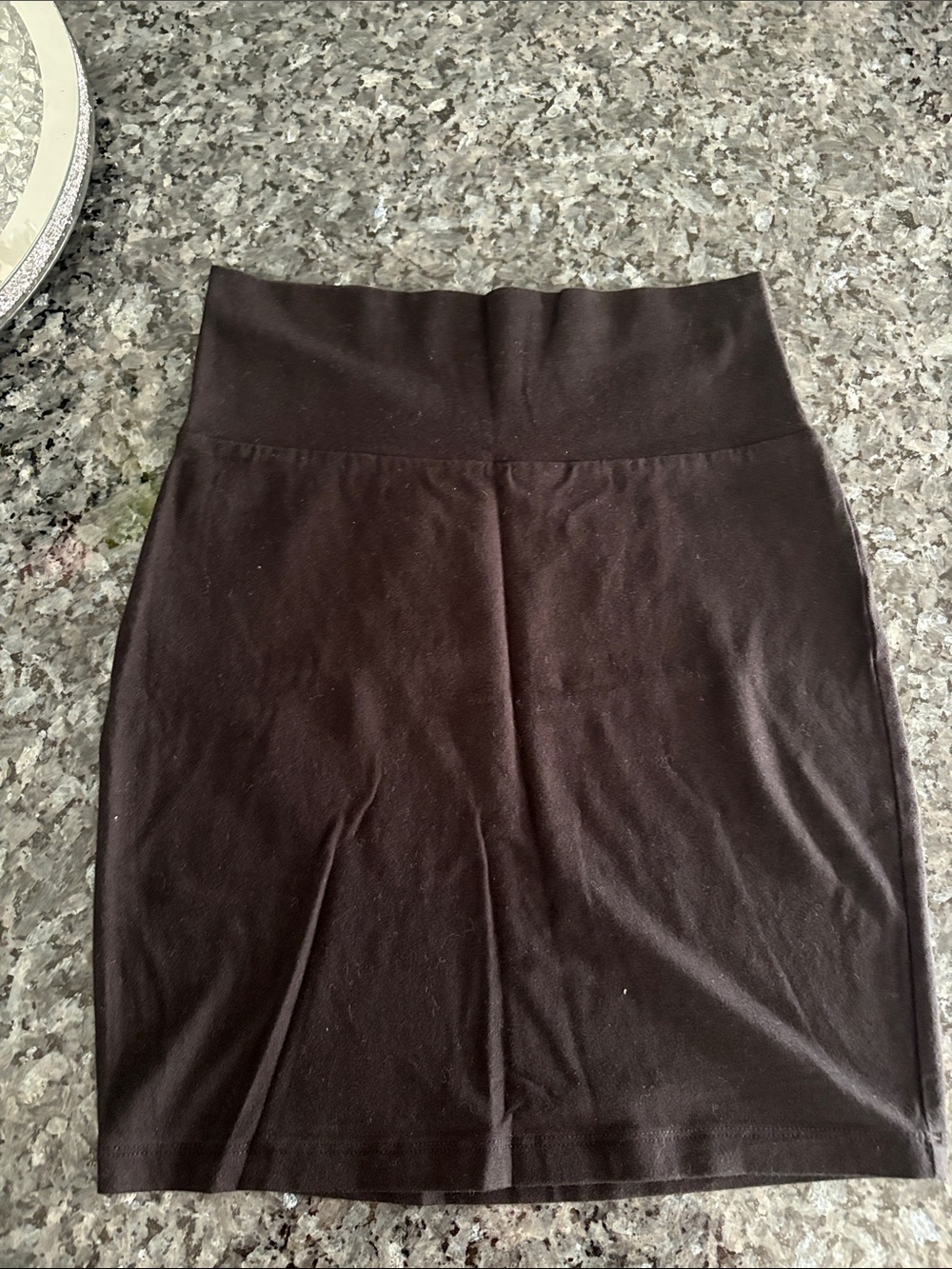 Classic High-Waist Black Pencil Skirt